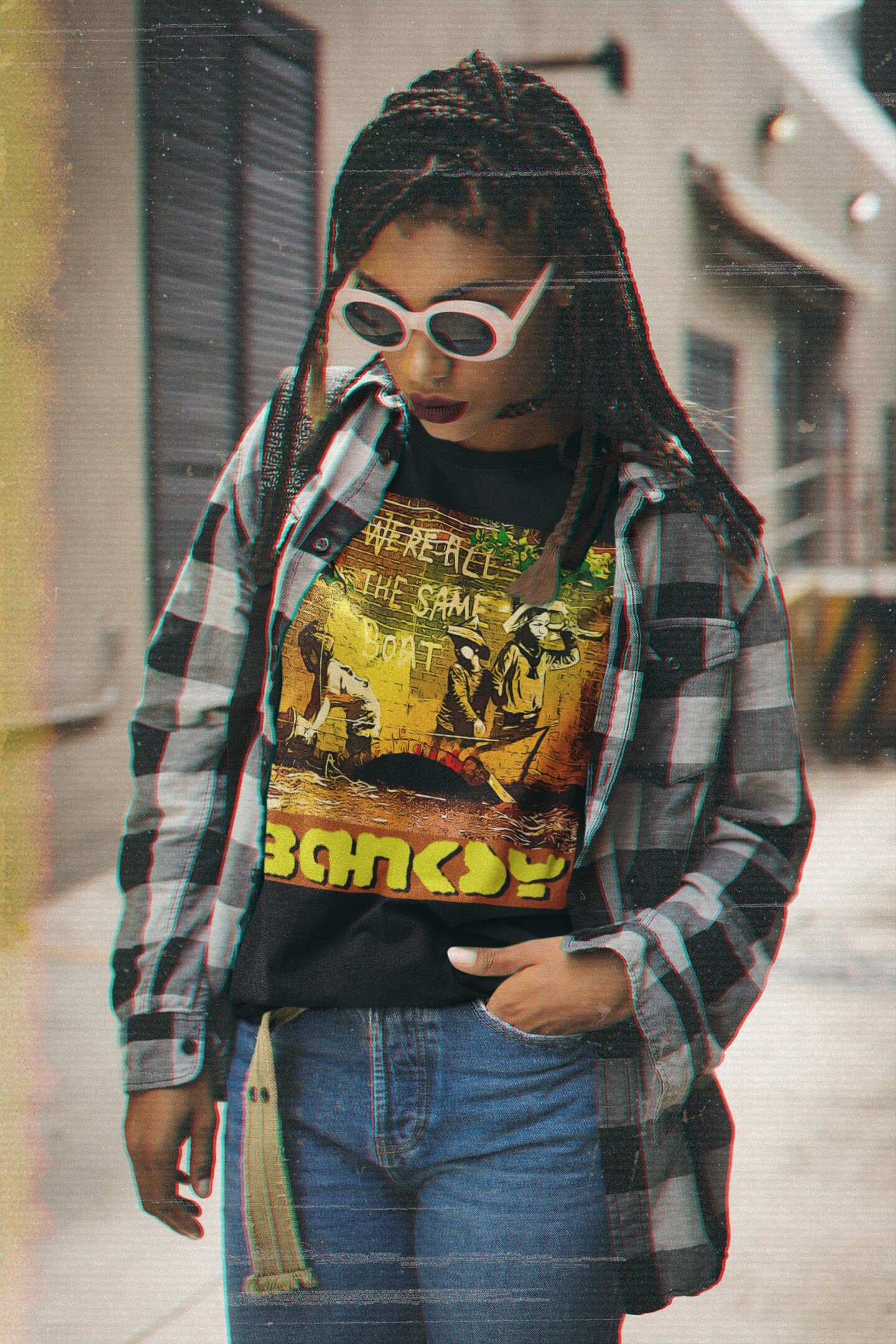 We're All Th Esame Bont Banksy Street Art Halloween Unisex T-Shirt We're All Th Esame Bont Banksy Street Art Halloween Unisex T-Shirt