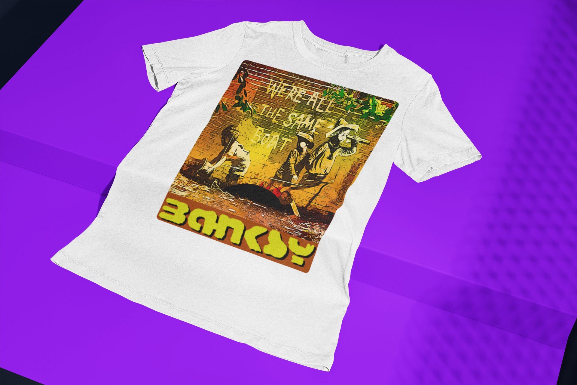We're All Th Esame Bont Banksy Street Art Halloween Unisex T-Shirt We're All Th Esame Bont Banksy Street Art Halloween Unisex T-Shirt