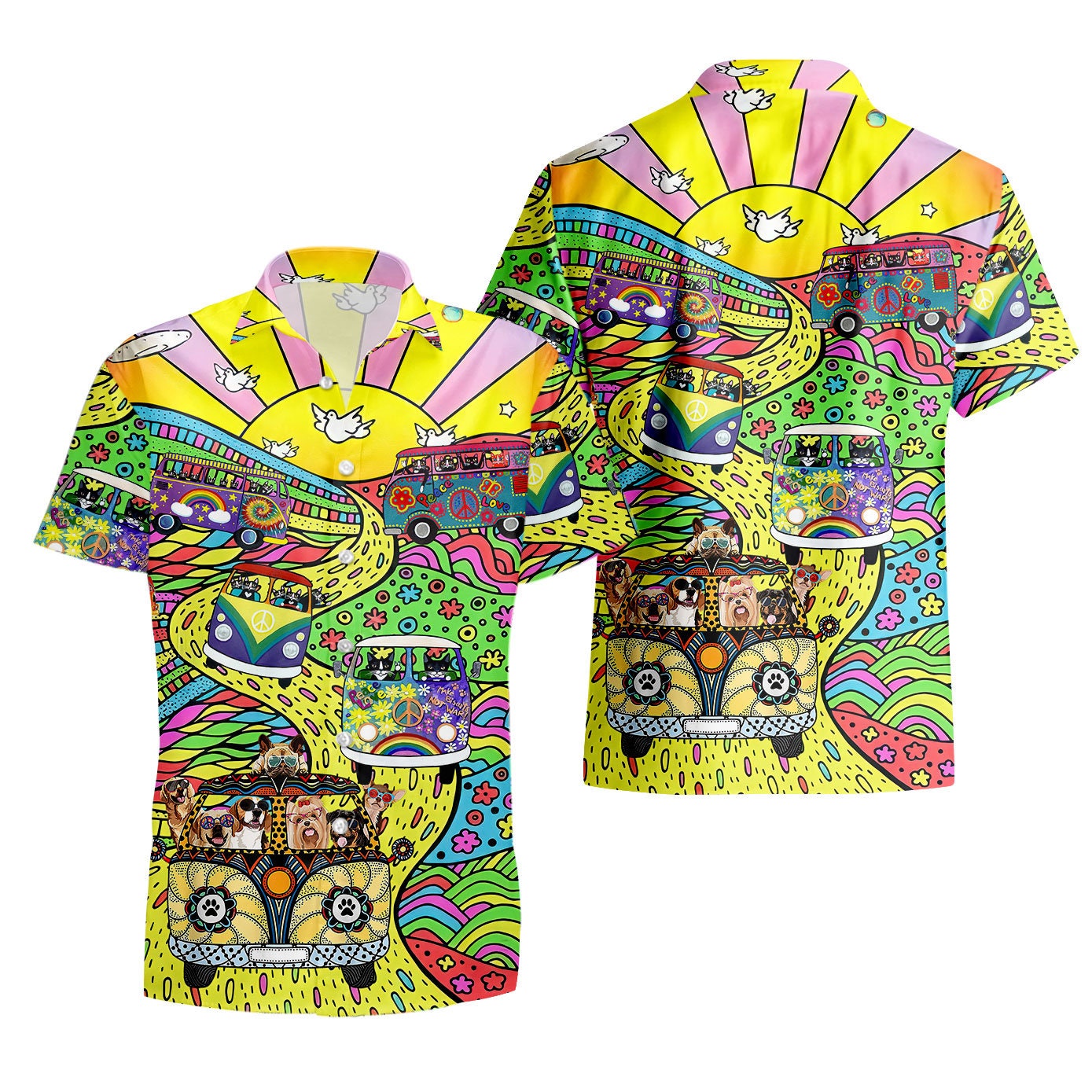 White Stay Trippy Little Hippie Hawaiian Shirt White Stay Trippy Little Hippie Hawaiian Shirt