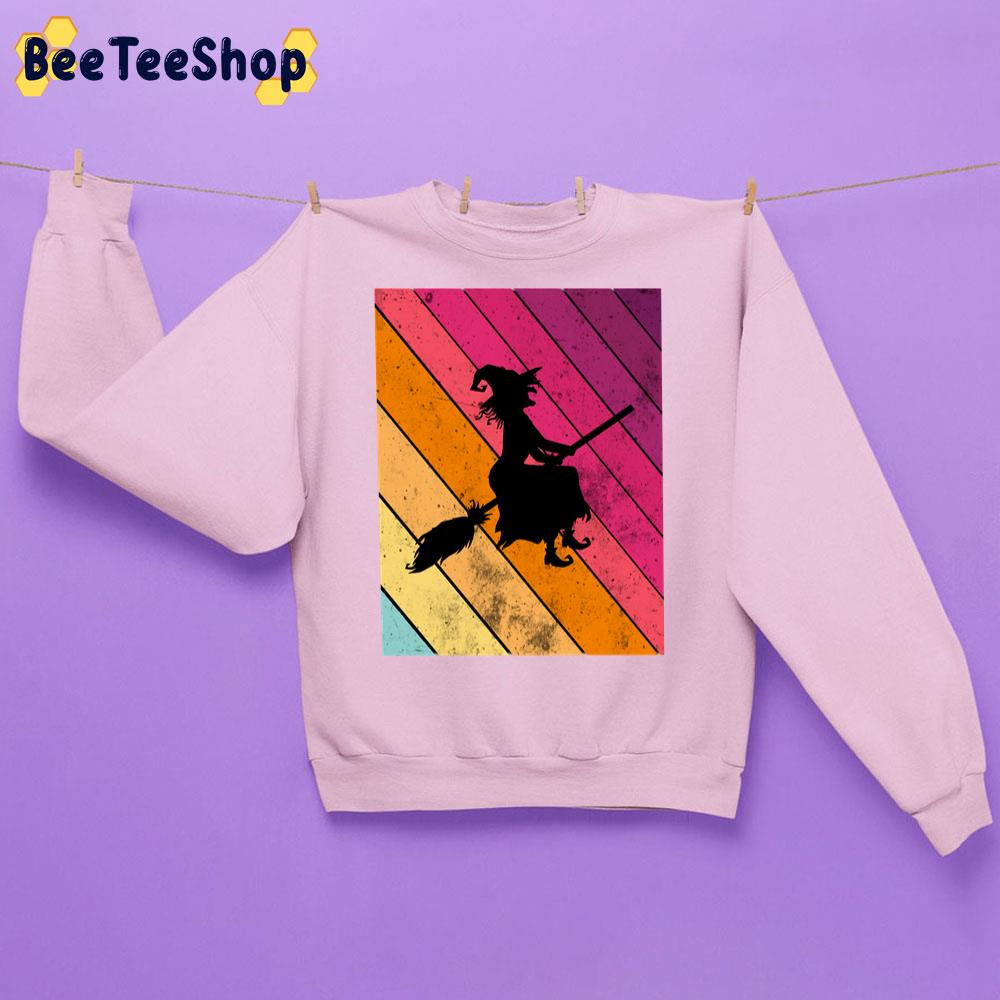 Witches Flying On Their Broom Halloween Unisex Sweatshirt Witches Flying On Their Broom Halloween Unisex Sweatshirt