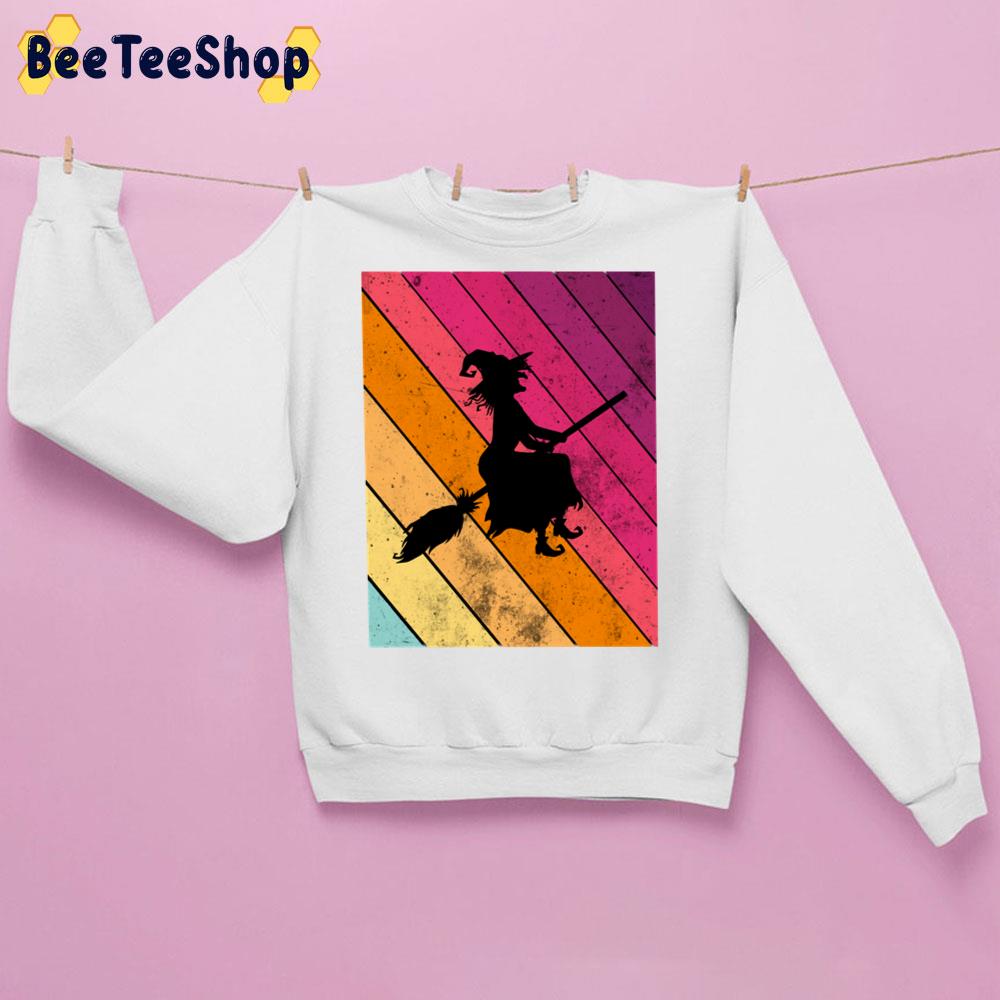 Witches Flying On Their Broom Halloween Unisex Sweatshirt Witches Flying On Their Broom Halloween Unisex Sweatshirt