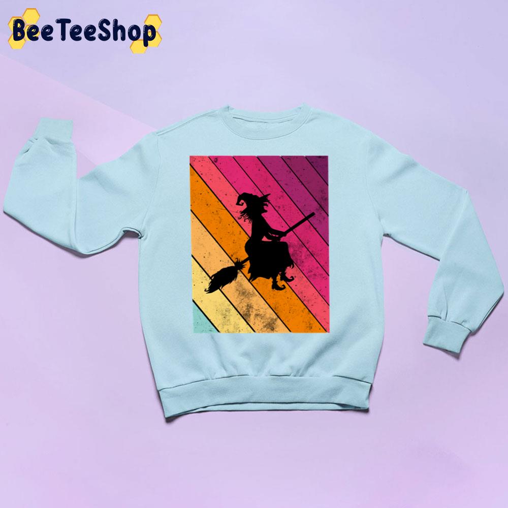 Witches Flying On Their Broom Halloween Unisex Sweatshirt Witches Flying On Their Broom Halloween Unisex Sweatshirt
