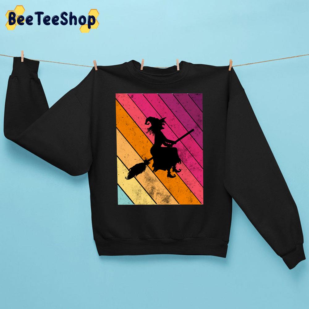 Witches Flying On Their Broom Halloween Unisex Sweatshirt Witches Flying On Their Broom Halloween Unisex Sweatshirt