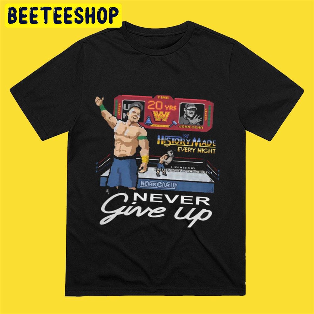 Wwe Shop Never Give Up John Cena 20 Years Unisex T-Shirt Wwe Shop Never Give Up John Cena 20 Years Unisex T-Shirt