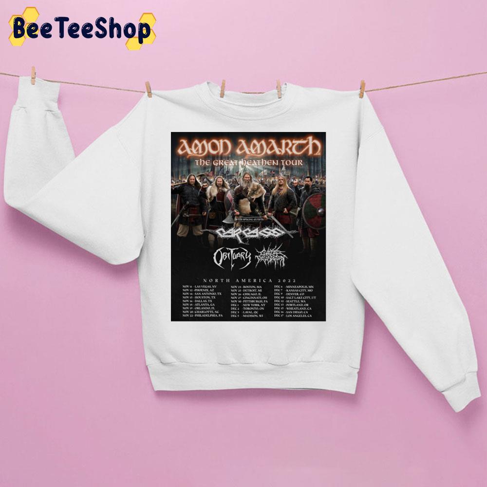 Amon Amarth The Great Heathen Army North America 2022 Unisex Sweatshirt Amon Amarth The Great Heathen Army North America 2022 Unisex Sweatshirt