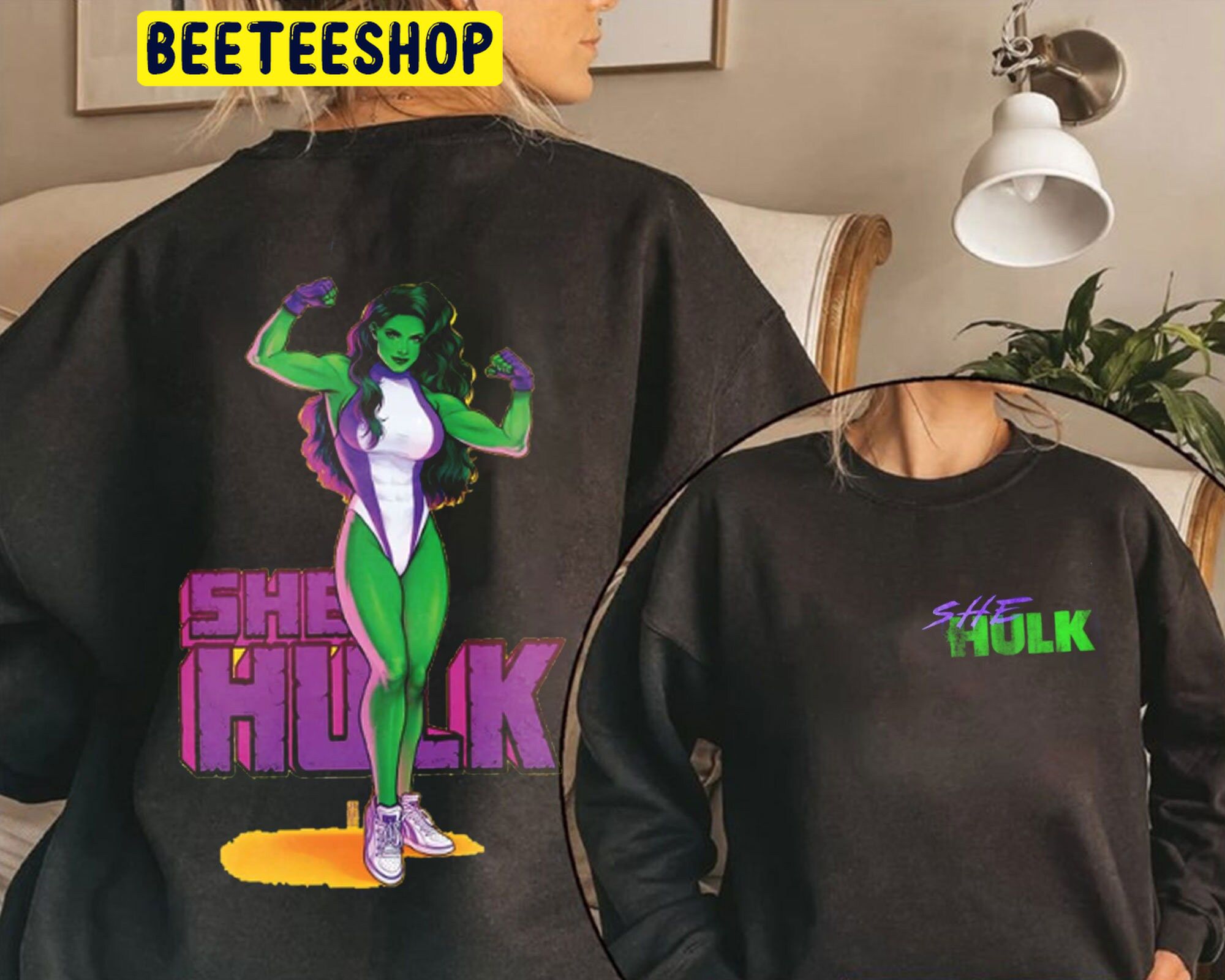 2022 She Hulk Superhero Double Side Unisex Shirt 2022 She Hulk Superhero Double Side Unisex Shirt