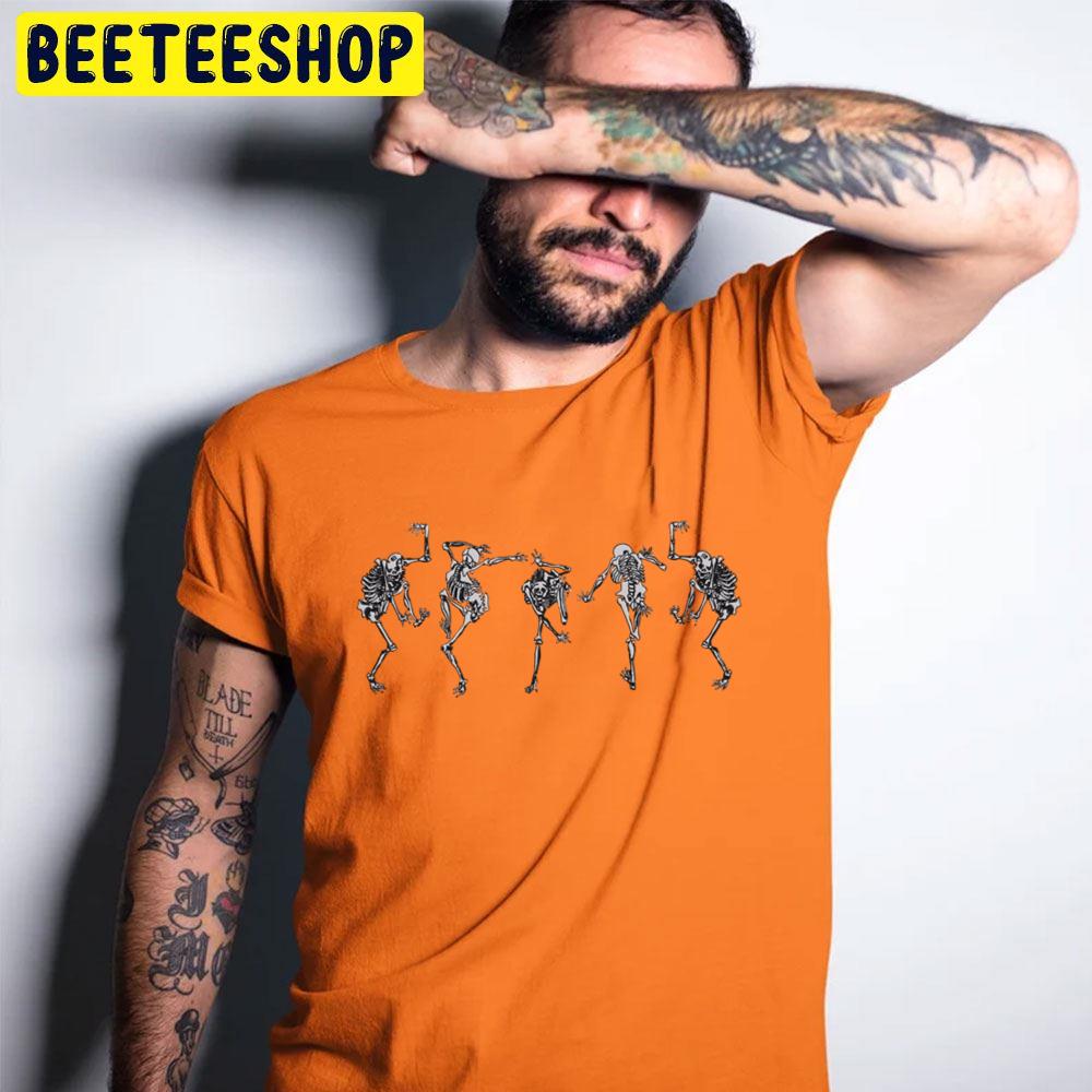5 Skeleton Dancing Halloween Trending Unisex T-Shirt 5 Skeleton Dancing Halloween Trending Unisex T-Shirt