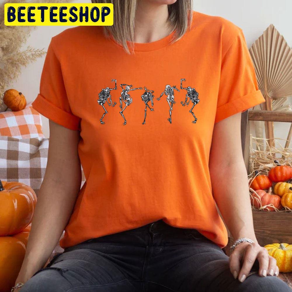 5 Skeleton Dancing Halloween Trending Unisex T-Shirt 5 Skeleton Dancing Halloween Trending Unisex T-Shirt