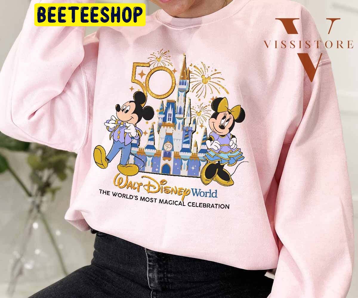 50th Anniversary Walt Disney World The World's Mót Magical Calebration Trending Unisex Shirt 50th Anniversary Walt Disney World The World's Mót Magical Calebration Trending Unisex Shirt