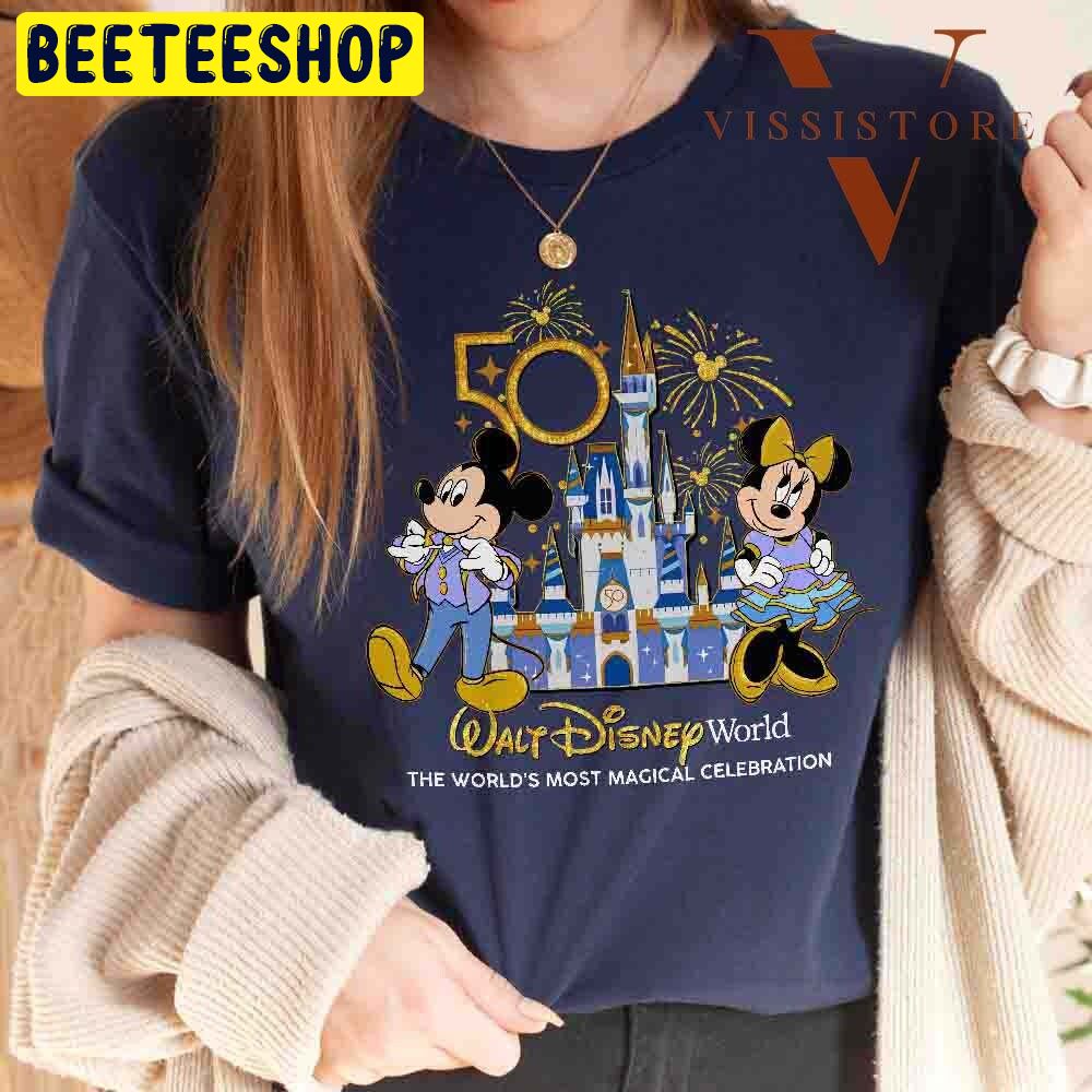 50th Anniversary Walt Disney World The World's Mót Magical Calebration Trending Unisex Shirt 50th Anniversary Walt Disney World The World's Mót Magical Calebration Trending Unisex Shirt