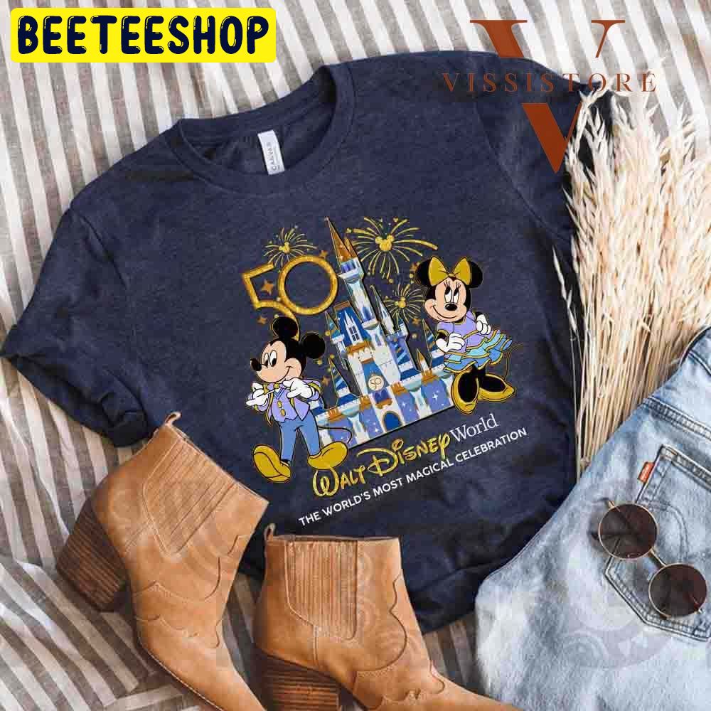 50th Anniversary Walt Disney World The World's Mót Magical Calebration Trending Unisex Shirt 50th Anniversary Walt Disney World The World's Mót Magical Calebration Trending Unisex Shirt