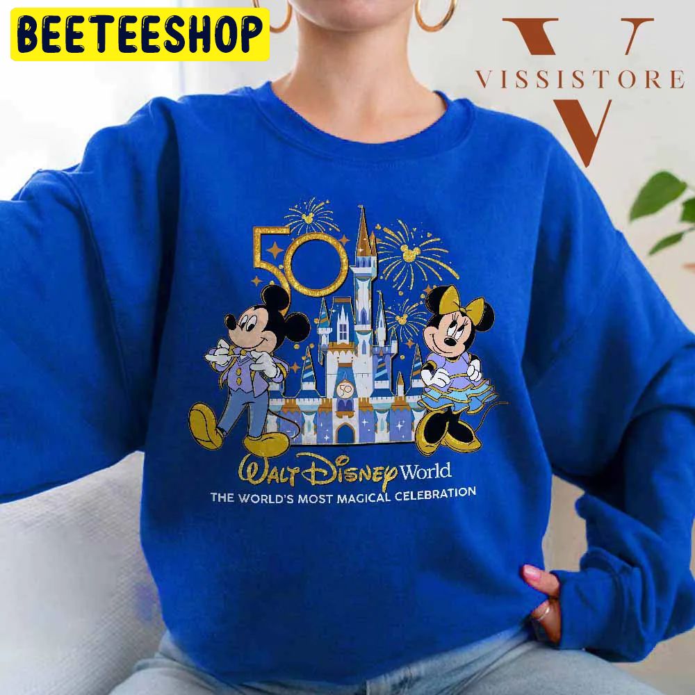 50th Anniversary Walt Disney World The World's Mót Magical Calebration Trending Unisex Shirt 50th Anniversary Walt Disney World The World's Mót Magical Calebration Trending Unisex Shirt