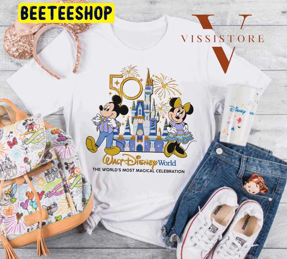 50th Anniversary Walt Disney World The World's Mót Magical Calebration Trending Unisex Shirt 50th Anniversary Walt Disney World The World's Mót Magical Calebration Trending Unisex Shirt