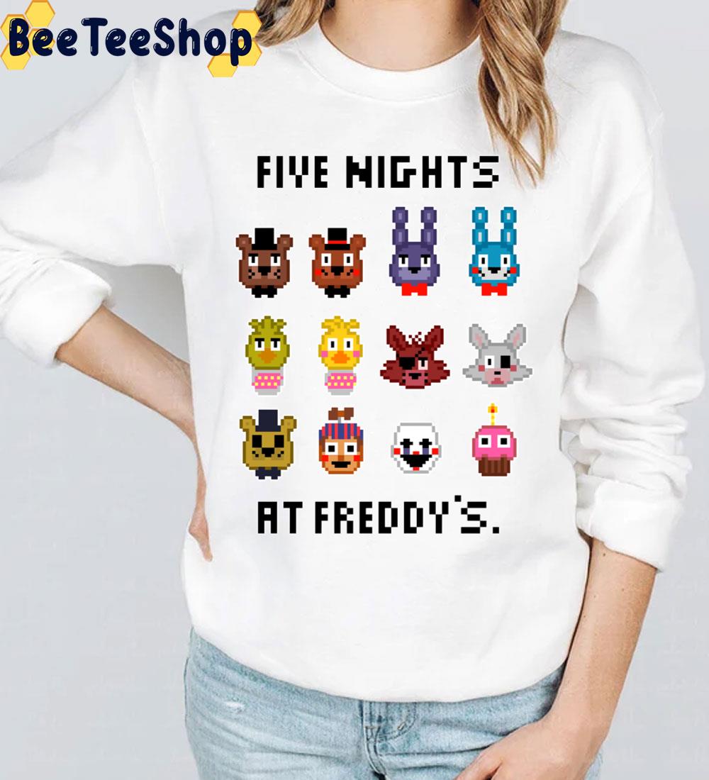 8 Bit Five Nights At Freddy's Game Unisex T-Shirt 8 Bit Five Nights At Freddy's Game Unisex T-Shirt