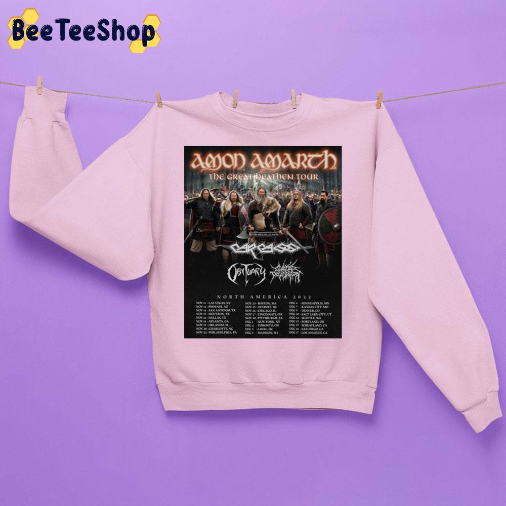 Amon Amarth The Great Heathen Army North America 2022 Unisex Sweatshirt Amon Amarth The Great Heathen Army North America 2022 Unisex Sweatshirt