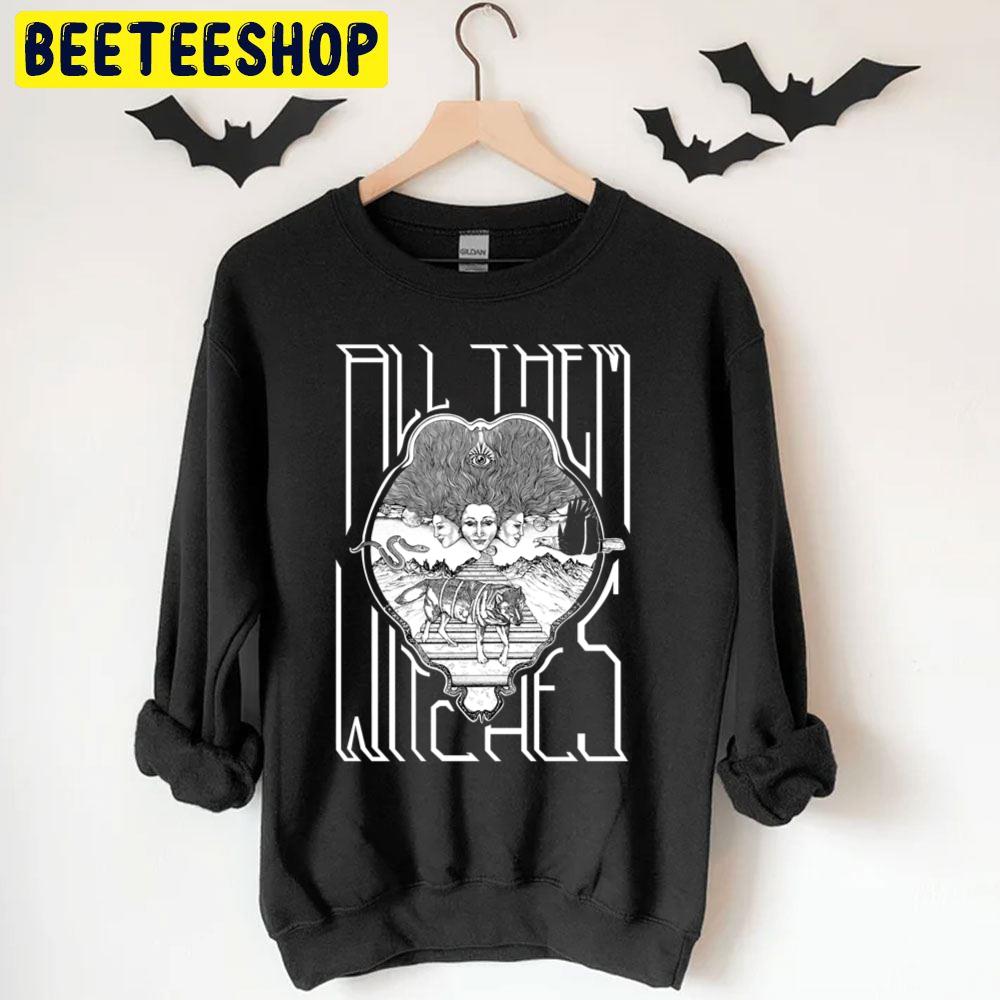 All Them Witches Atw Black And White Halloween Movie Unisex T-Shirt All Them Witches Atw Black And White Halloween Movie Unisex T-Shirt