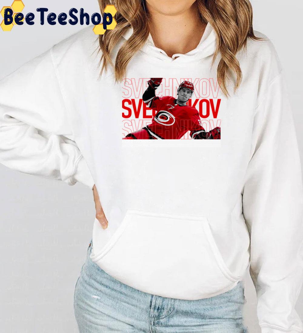 Andrei Svechnikov Typography Carolina Hurricanes Hockey Unisex T-Shirt Andrei Svechnikov Typography Carolina Hurricanes Hockey Unisex T-Shirt