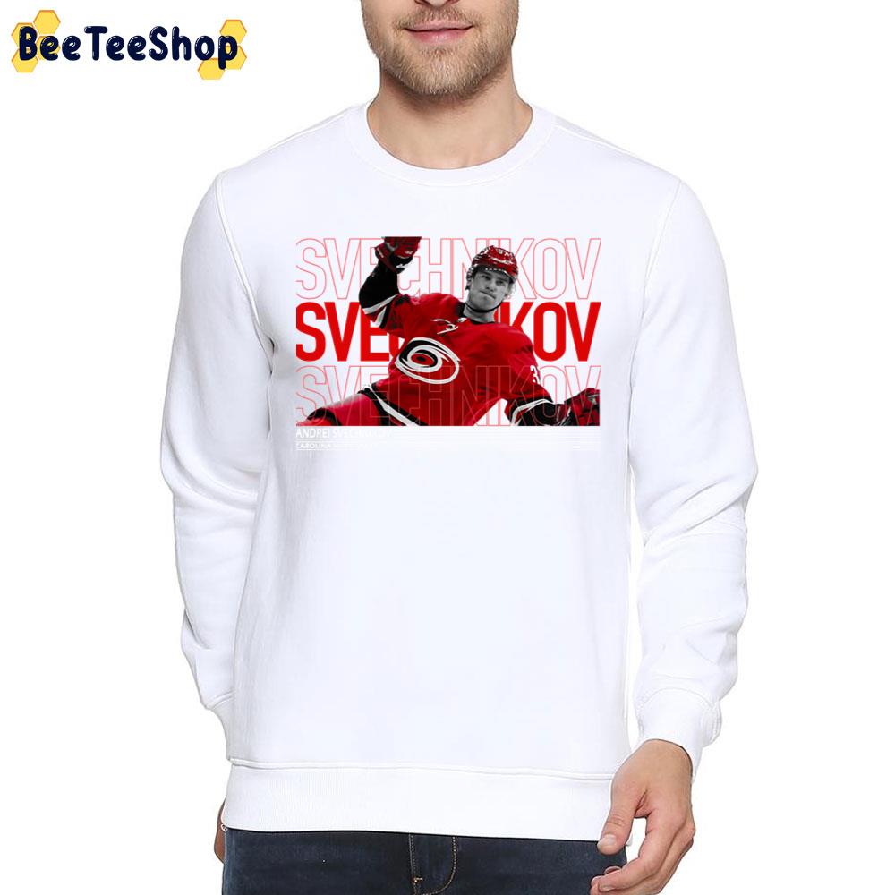 Andrei Svechnikov Typography Carolina Hurricanes Hockey Unisex T-Shirt Andrei Svechnikov Typography Carolina Hurricanes Hockey Unisex T-Shirt