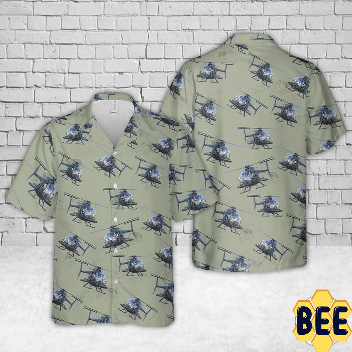 Army Md Helicopters Mh-6 Little Bird Art Trending Hawaiian Shirt Army Md Helicopters Mh-6 Little Bird Art Trending Hawaiian Shirt