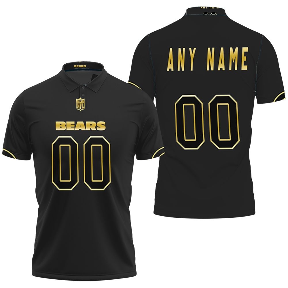 Art Chicago Bears Nfl American Football Black Golden Edition Vapor Limited Jersey Style Custom Polo Shirt Art Chicago Bears Nfl American Football Black Golden Edition Vapor Limited Jersey Style Custom Polo Shirt