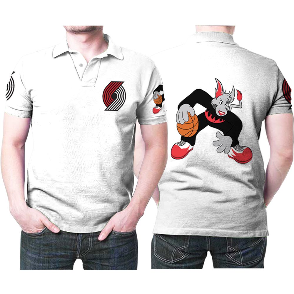 Art Portland Trail Blazers Basketball Classic Mascot Logo 3D All Over Print Polo Shirt Art Portland Trail Blazers Basketball Classic Mascot Logo 3D All Over Print Polo Shirt