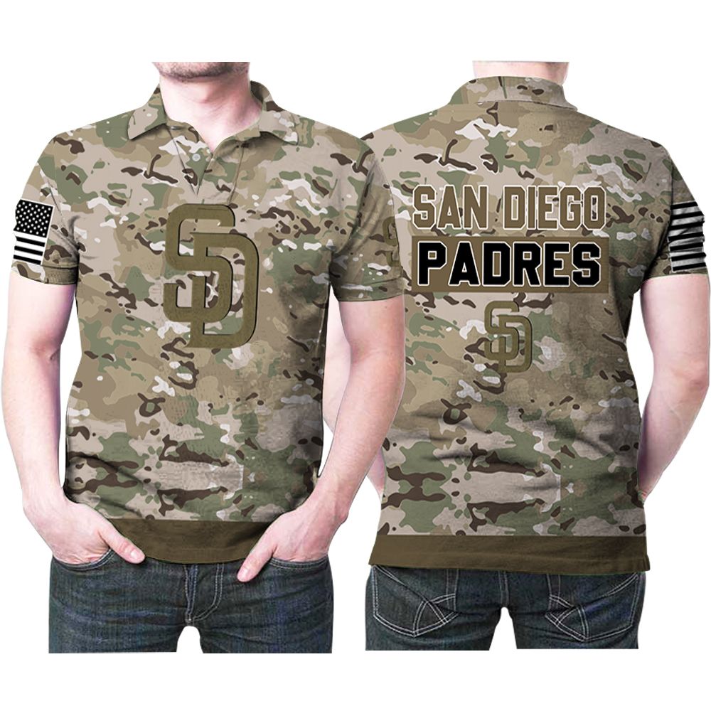 Art San Diego Padres Camouflage Veteran Us Flag 3D All Over Print Polo Shirt Art San Diego Padres Camouflage Veteran Us Flag 3D All Over Print Polo Shirt