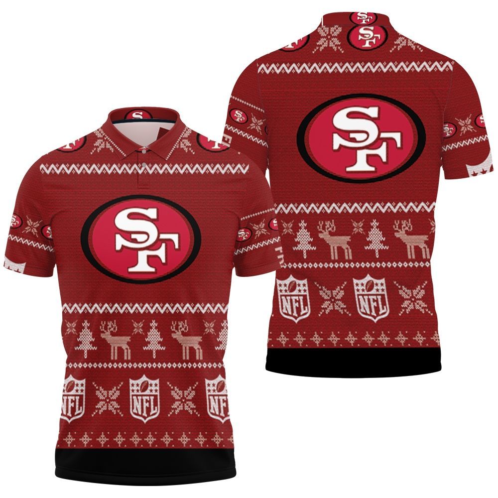 Art San Francisco 49ers Ugly Sweatshirt Christmas 3D All Over Print Polo Shirt Art San Francisco 49ers Ugly Sweatshirt Christmas 3D All Over Print Polo Shirt