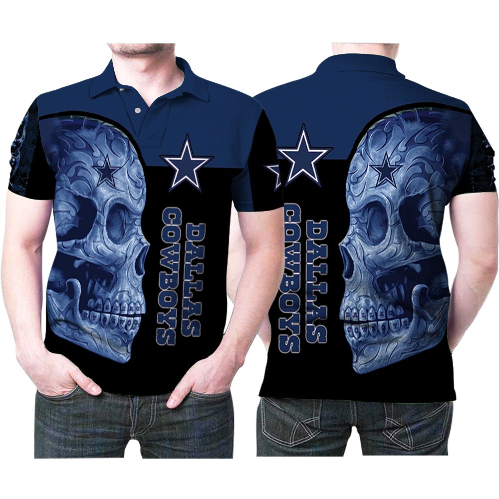 Art Sugar Skull Dallas Cowboys Nfl Flower Pattern 3D All Over Print Polo Shirt Art Sugar Skull Dallas Cowboys Nfl Flower Pattern 3D All Over Print Polo Shirt