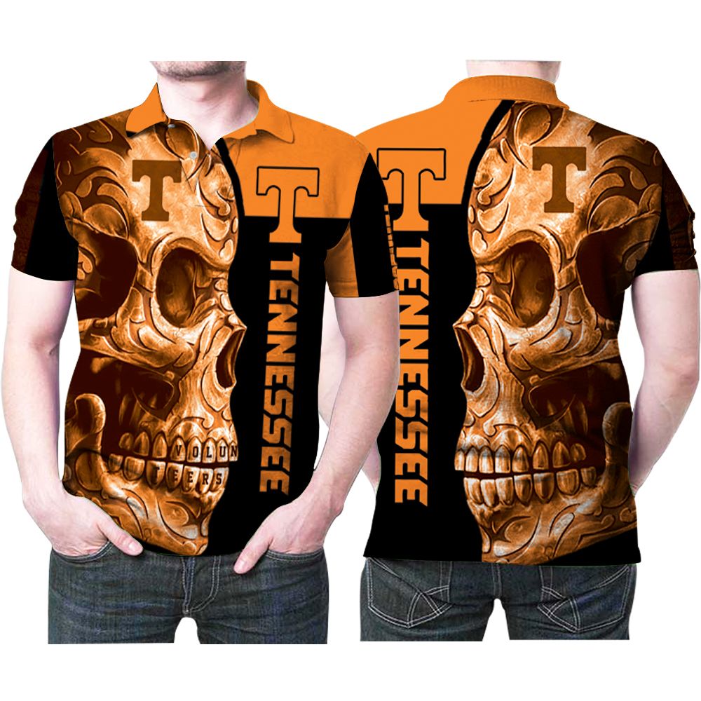 Art Tennessee Volunteers Ncaa Sugar Skull Flower Patterns 3D All Over Print Polo Shirt Art Tennessee Volunteers Ncaa Sugar Skull Flower Patterns 3D All Over Print Polo Shirt