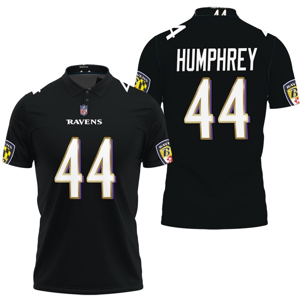 Baltimore Ravens Marlon Humphrey #44 Great Player Nfl American Football Game Jersey Black 2019 Polo Shirt Baltimore Ravens Marlon Humphrey #44 Great Player Nfl American Football Game Jersey Black 2019 Polo Shirt