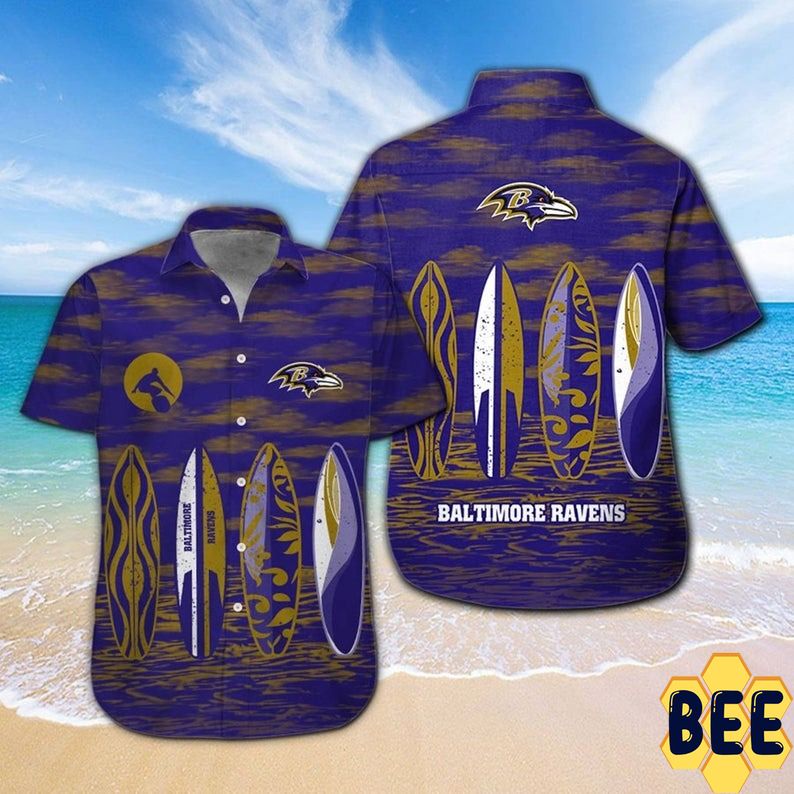 Baltimore Ravens Nfl Art Design Trending Hawaiian Shirt Baltimore Ravens Nfl Art Design Trending Hawaiian Shirt