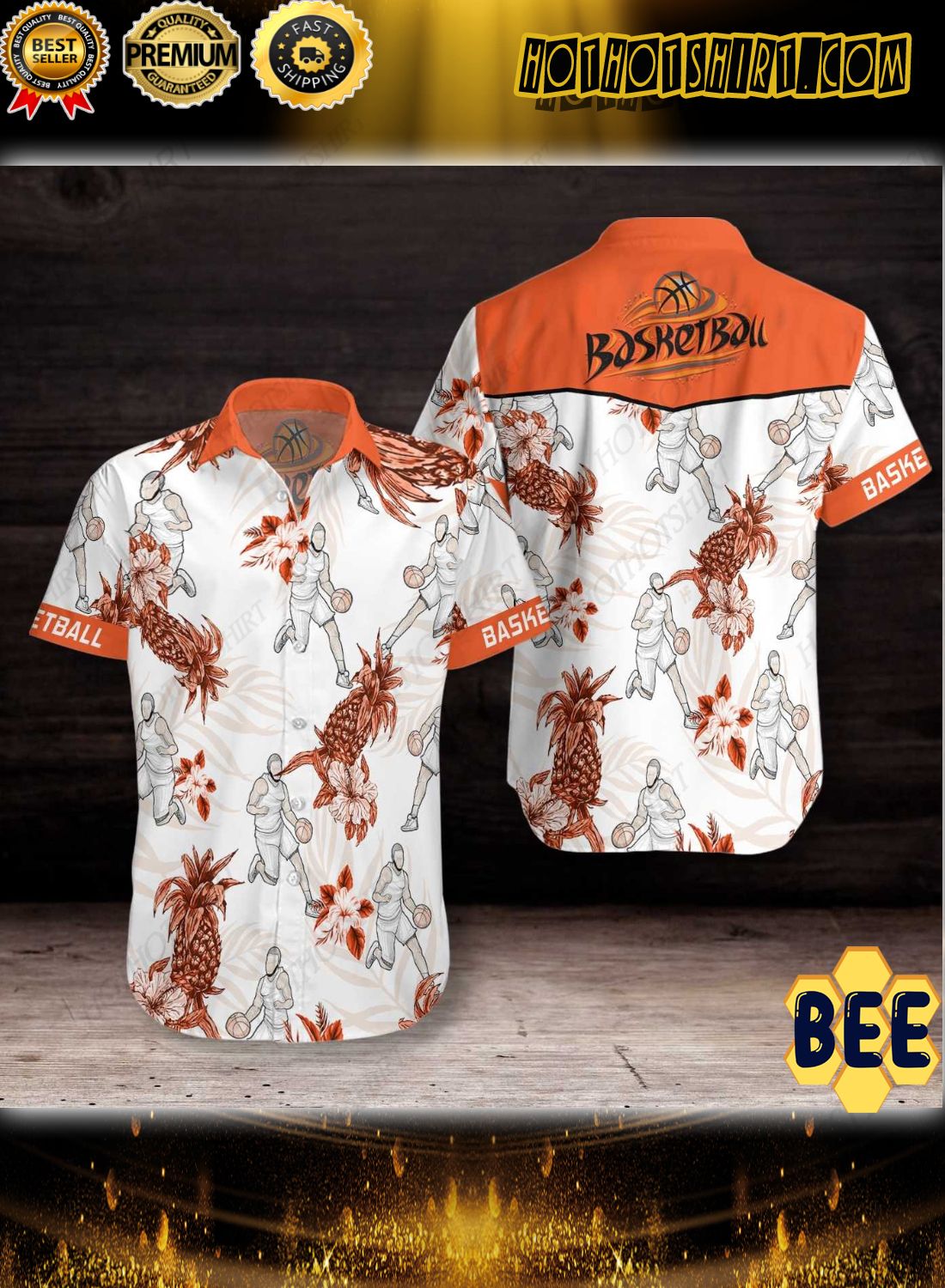 Basketball Pineapple Trending Hawaiian Shirt Basketball Pineapple Trending Hawaiian Shirt