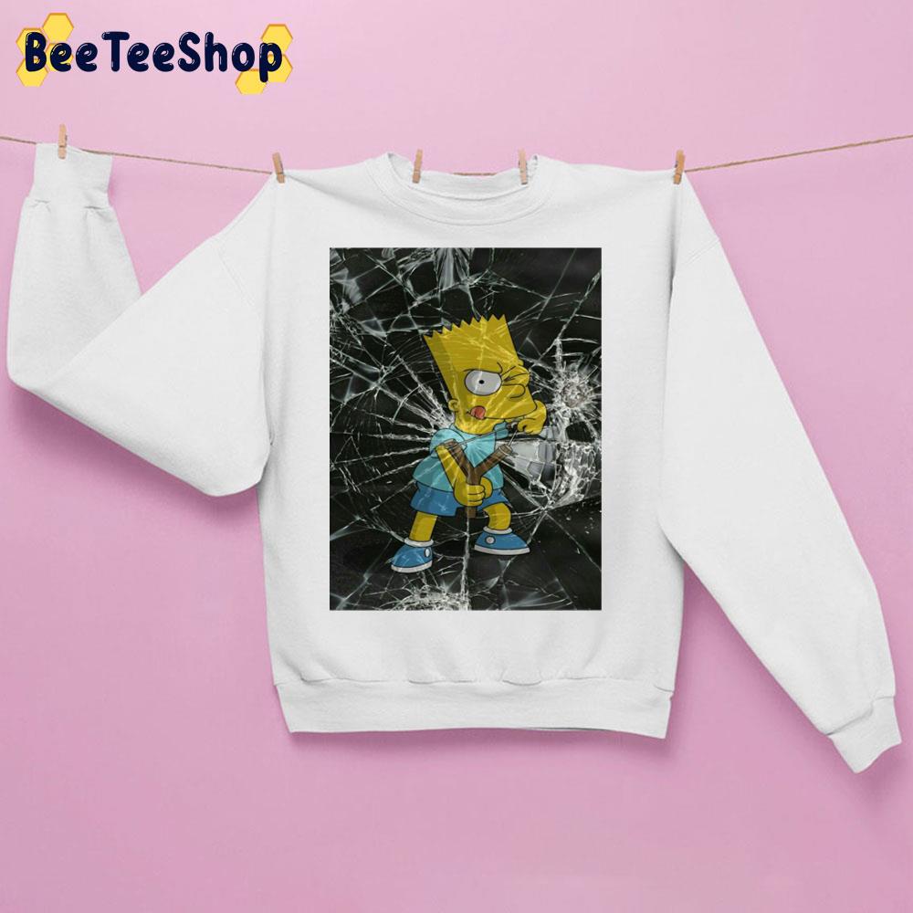 Bat Simpson Broke The Glass Unisex Sweatshirt Bat Simpson Broke The Glass Unisex Sweatshirt