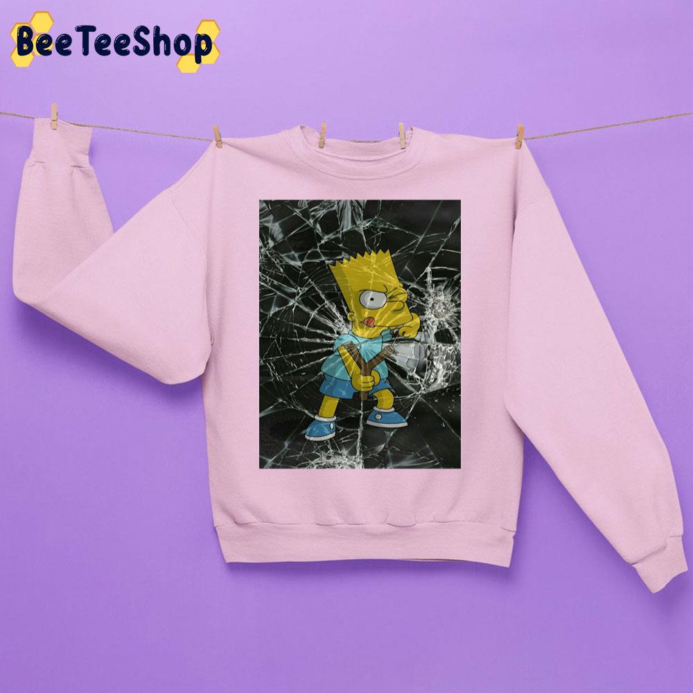 Bat Simpson Broke The Glass Unisex Sweatshirt Bat Simpson Broke The Glass Unisex Sweatshirt