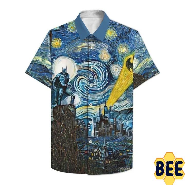 Batman Starry Night Trending Hawaiian Shirt Batman Starry Night Trending Hawaiian Shirt