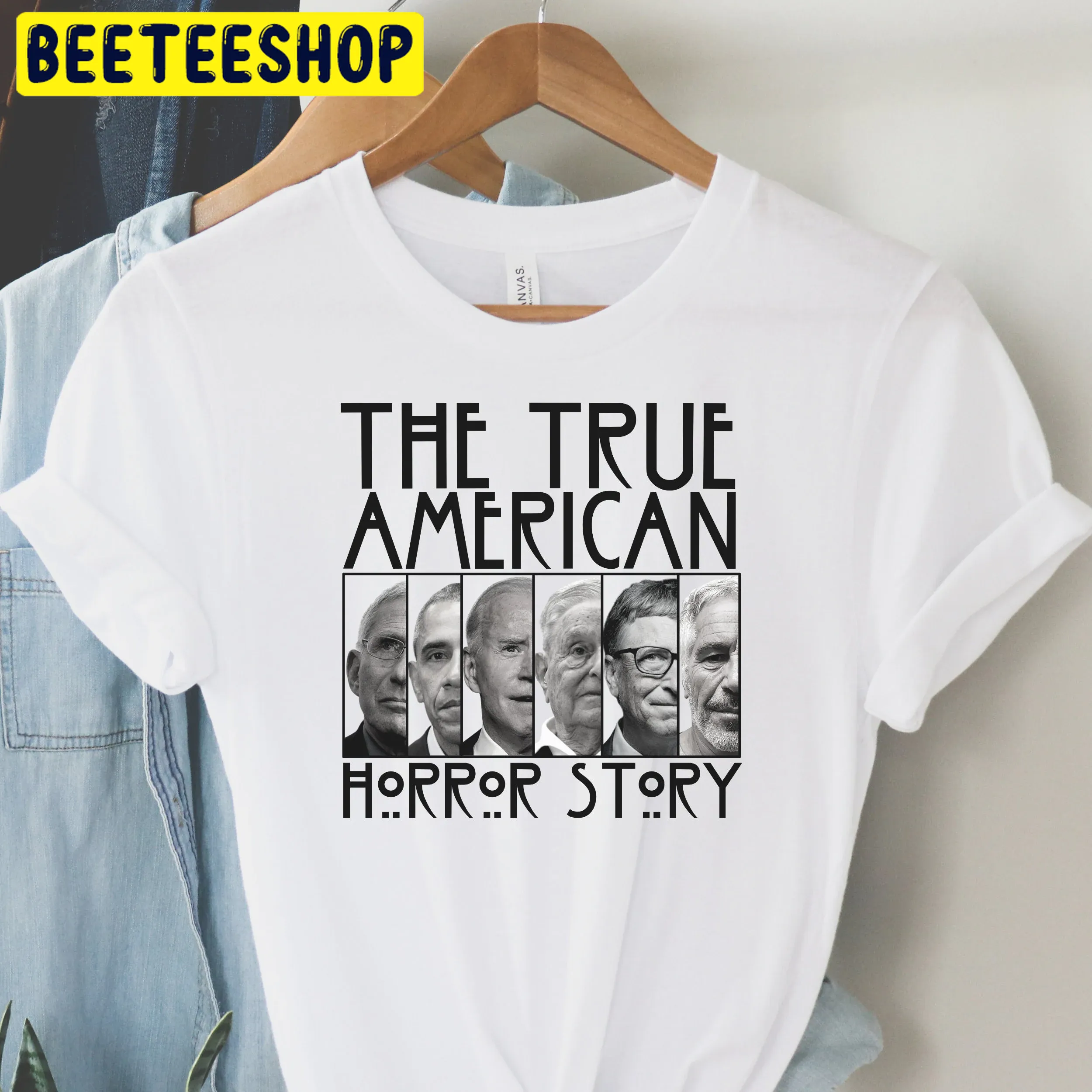 Black Art American Horror Color Fauci Obama Biden Soros Gates Epstein Drain The Swamp Political Halloween Unisex T-Shirt Black Art American Horror Color Fauci Obama Biden Soros Gates Epstein Drain The Swamp Political Halloween Unisex T-Shirt