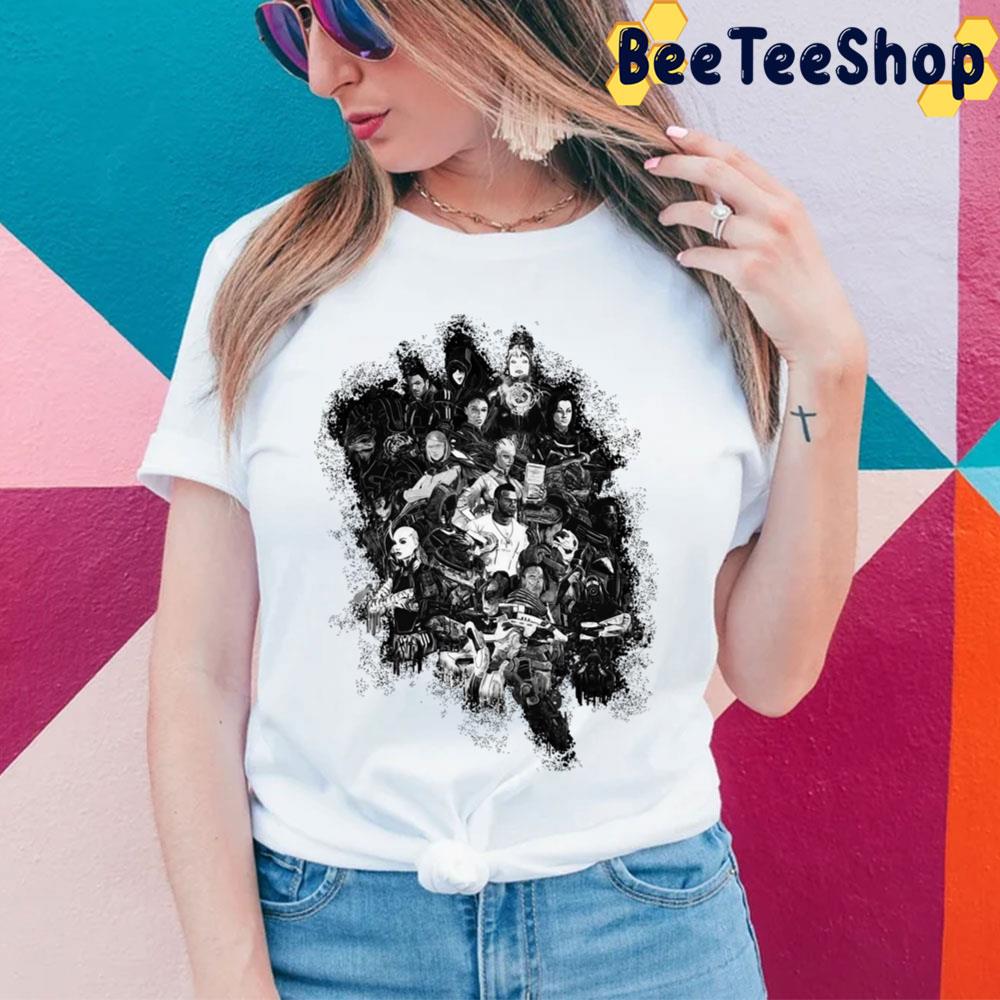 Black Art Mass Effect Game Unisex T-Shirt Black Art Mass Effect Game Unisex T-Shirt
