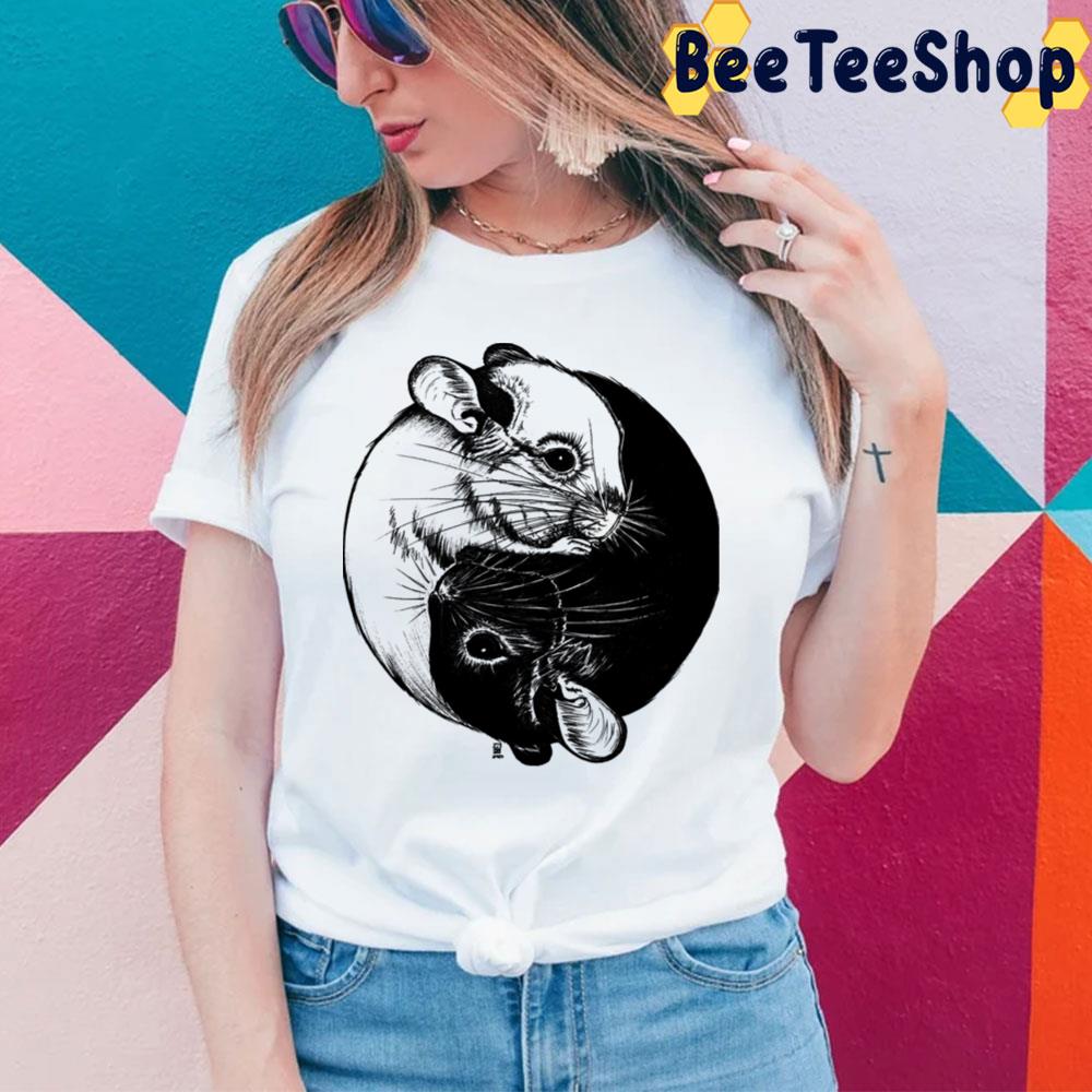 Black White Art Chinchilla Yin Yang Unisex T-Shirt Black White Art Chinchilla Yin Yang Unisex T-Shirt