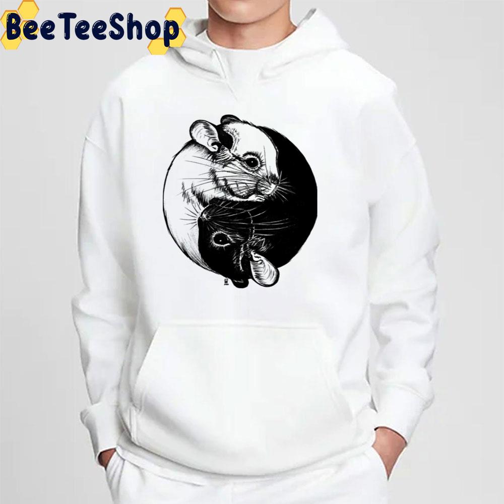 Black White Art Chinchilla Yin Yang Unisex T-Shirt Black White Art Chinchilla Yin Yang Unisex T-Shirt