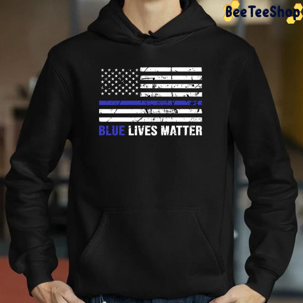 Blue Lives Matter Blue Lives Line American Flag Trending Unisex T-Shirt Blue Lives Matter Blue Lives Line American Flag Trending Unisex T-Shirt