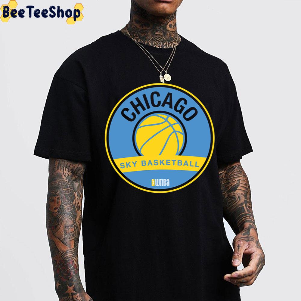 Blue Yellow Art Chicago Sky Basbetball Unisex T-Shirt Blue Yellow Art Chicago Sky Basbetball Unisex T-Shirt