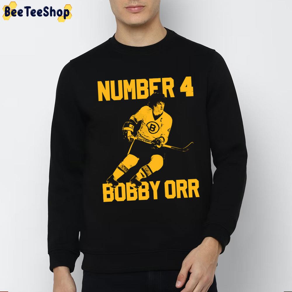 Bobby Orr Number 4 The Yellow Stencil Unisex T-Shirt Bobby Orr Number 4 The Yellow Stencil Unisex T-Shirt
