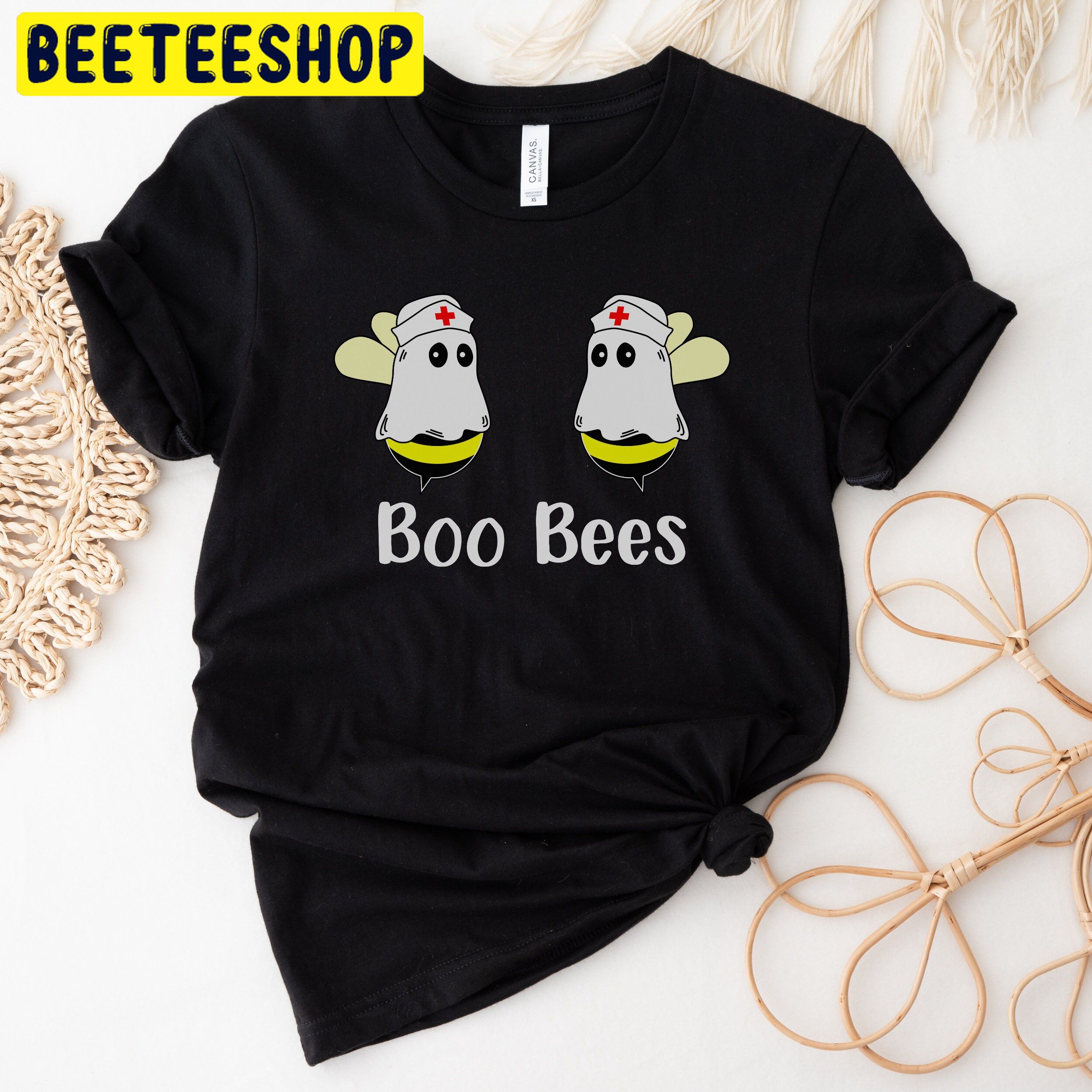 Boo Bees Nurse Halloween Trending Unisex Shirt Boo Bees Nurse Halloween Trending Unisex Shirt
