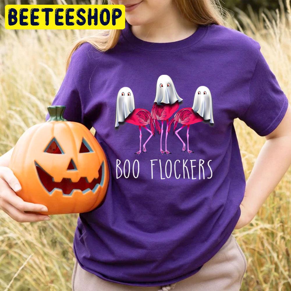Boo Flockers Funny Flamingo Ghost Halloween Trending Unisex T-Shirt Boo Flockers Funny Flamingo Ghost Halloween Trending Unisex T-Shirt