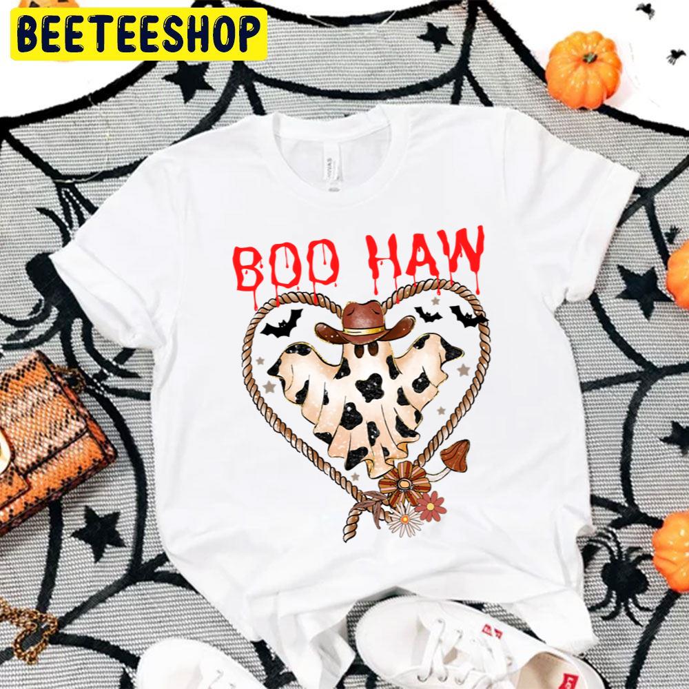 Boo Haw Cowboy Ghost Flower Heart Halloween Trending Unisex T-Shirt Boo Haw Cowboy Ghost Flower Heart Halloween Trending Unisex T-Shirt