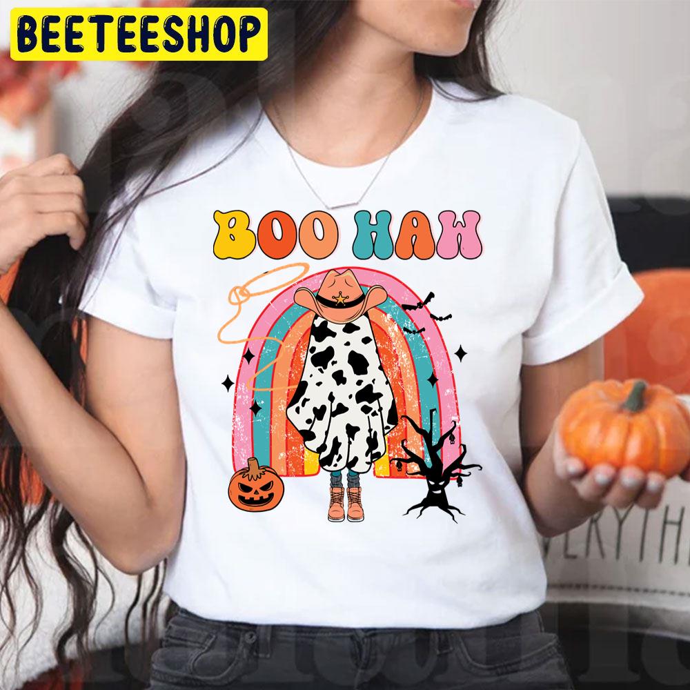 Boo Haw Retro Rainbow Halloween Trending Unisex T-Shirt Boo Haw Retro Rainbow Halloween Trending Unisex T-Shirt