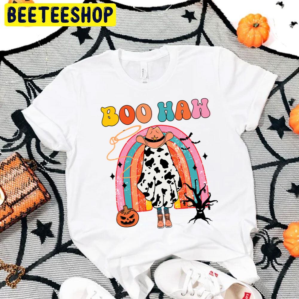 Boo Haw Retro Rainbow Halloween Trending Unisex T-Shirt Boo Haw Retro Rainbow Halloween Trending Unisex T-Shirt