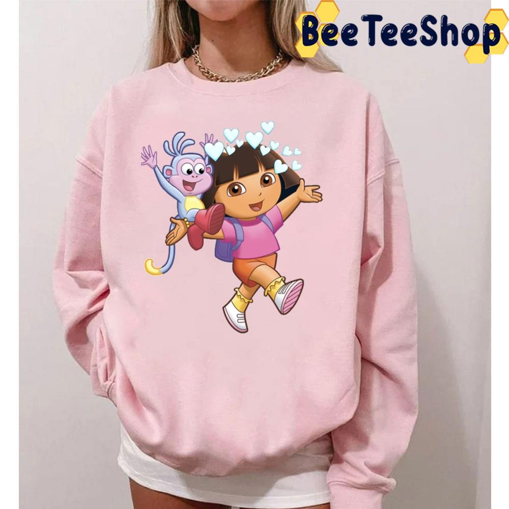 Boots And Dora The Explorer Trending Unisex T-Shirt Boots And Dora The Explorer Trending Unisex T-Shirt