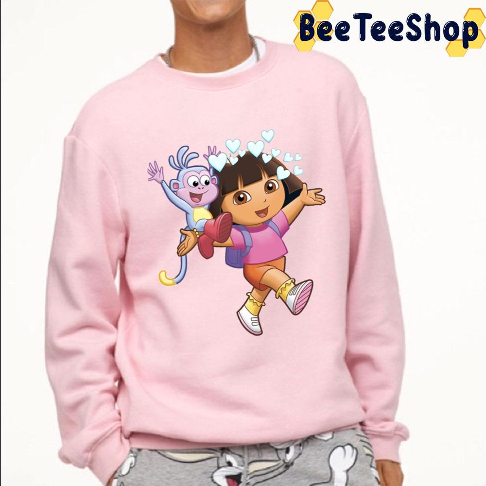 Boots And Dora The Explorer Trending Unisex T-Shirt Boots And Dora The Explorer Trending Unisex T-Shirt