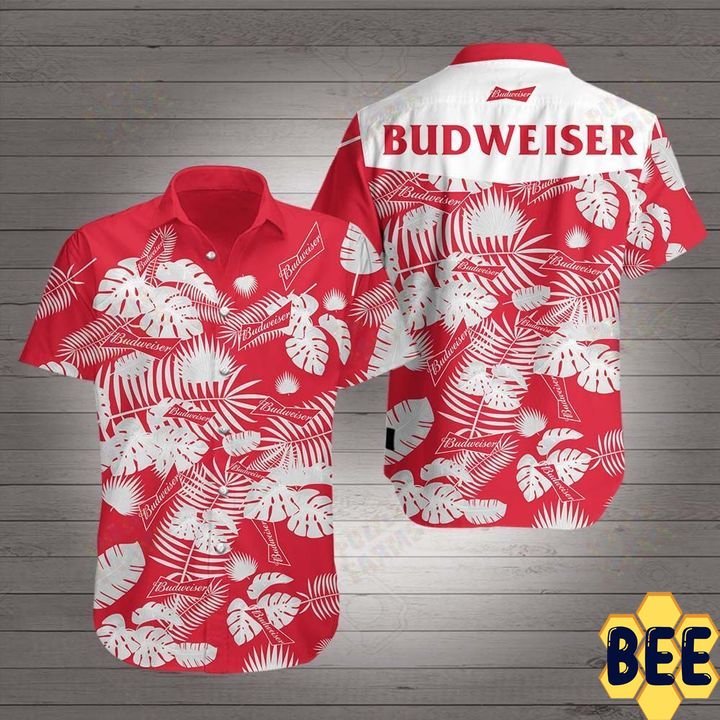 Budweiser Tropical Flower Trending Hawaiian Shirt Budweiser Tropical Flower Trending Hawaiian Shirt